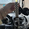 Checkerboard Pattern Keychain Wristlet / Key Fob / Checker Print ...