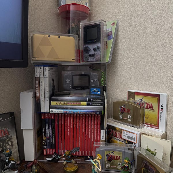 3DS XL/NEW 3DS XL Console System Cartvault Acrylic Display Storage for ...
