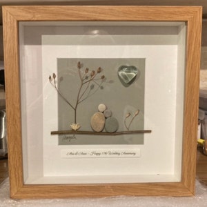 9th 9 Years Pottery Wedding Anniversary Pebble Art Picture 9 ...