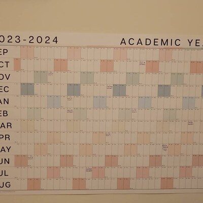 2025 A3 Hanging Calendar, 12 Month, Wall Calendar, Minimalist Design