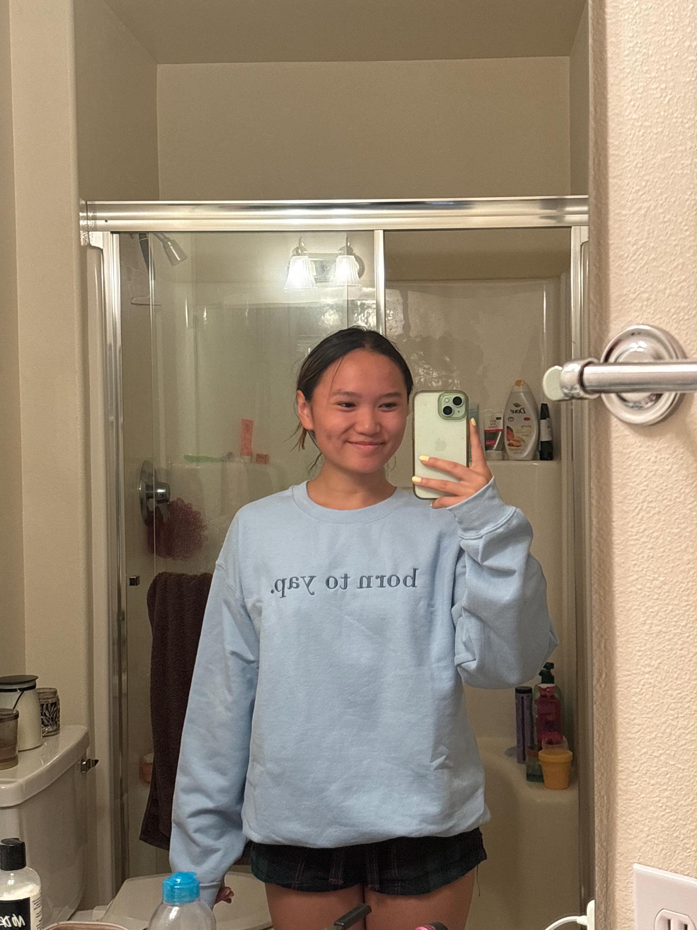 Born to Yap Embroidered Sweatshirt, Funny Gifts for Her, Girly Shirt, Girly Gifts Pink, Funny y2k meme shirt, Gift Ideas for Her,