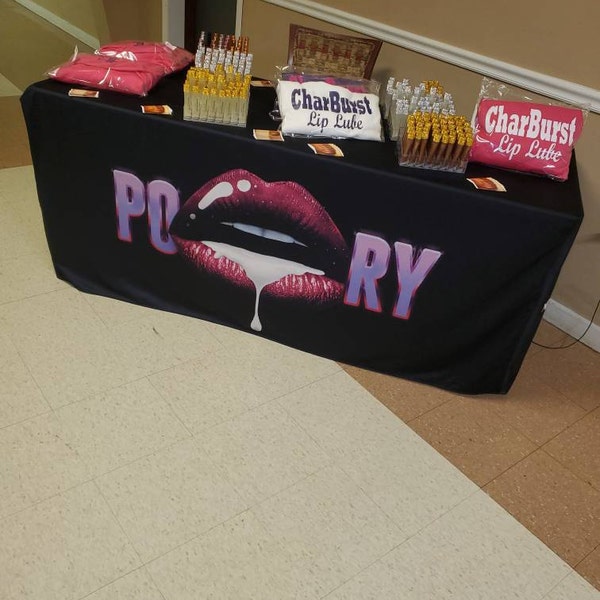 8' Custom Printed Deluxe Fitted Table Cover - All Over Print