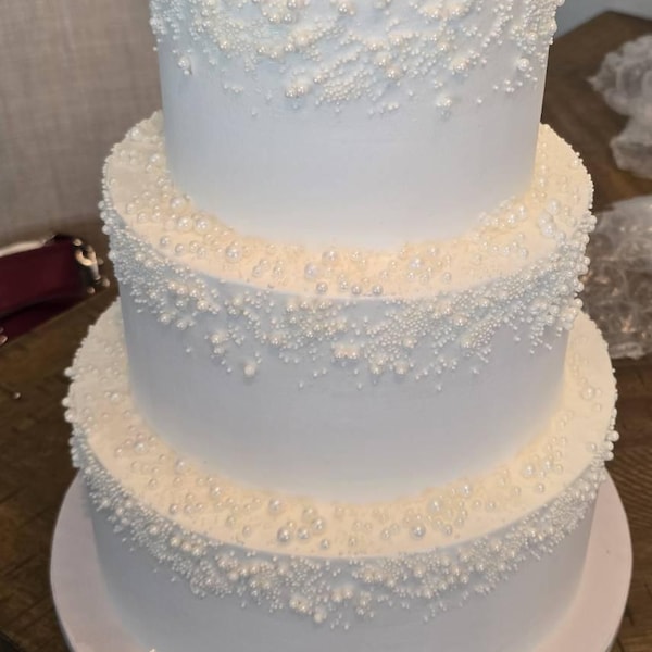 Custom Faux Pearl Wedding Cake: Elegant Bridal Shower Centerpiece - Etsy