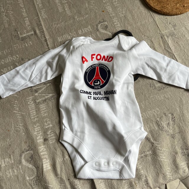 PSG 2 X Body Bébé Garçon Collection Officielle Paris Saint Germain - 100% Coton