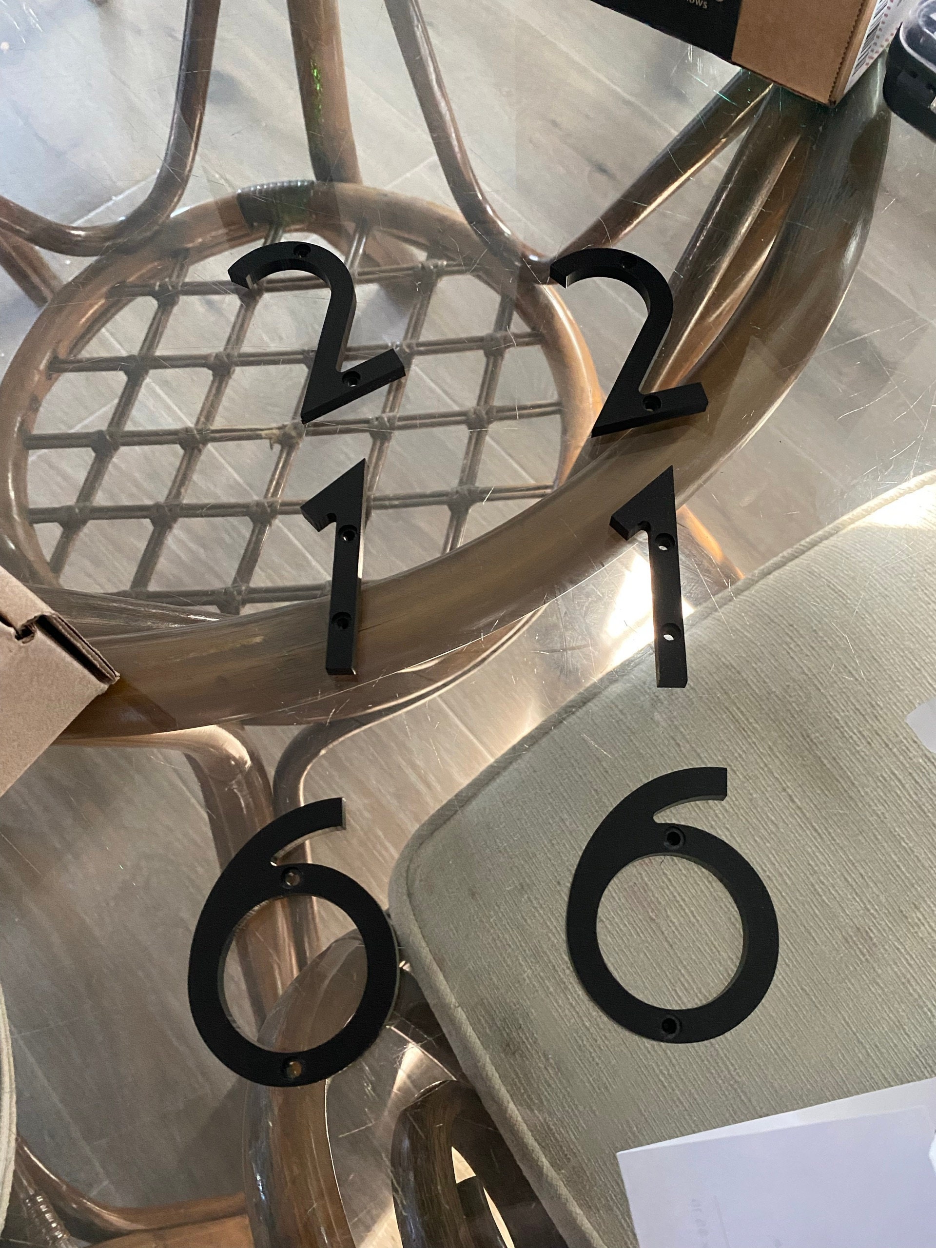 3 inch Art Deco Apartment House or Mailbox Post Numbers Letters