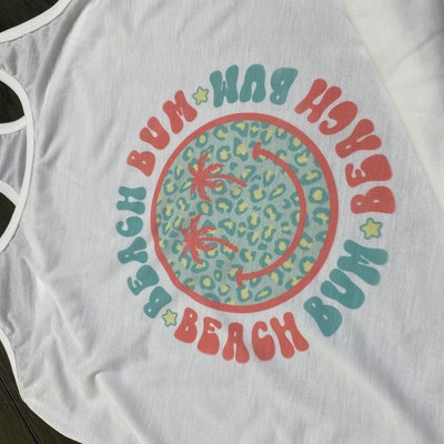Smiley Beach Bum Summer Design Sublimation PNG - Etsy