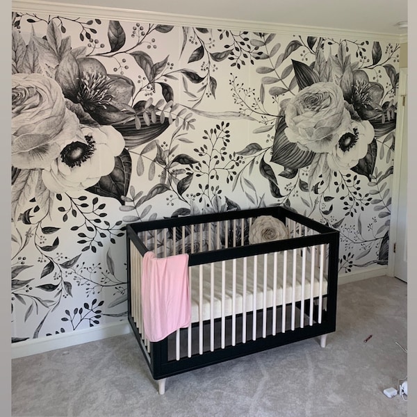 Peony Pencil Sketch Peel and Stick Wallpaper - Floral, Flowers, Line Art – Wimzy Walls Peony Pencil Sketch Peel and Stick Wallpaper - Floral, Flowers, Line Art – Wimzy Walls