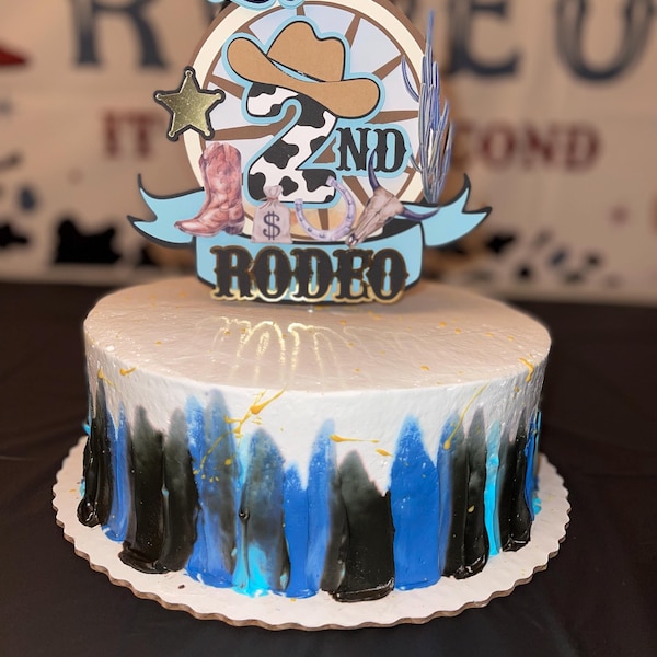 First Rodeo Cake Topper, Cowboy Theme Party - Etsy