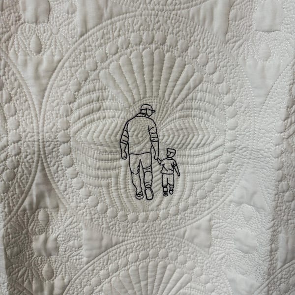 Father Son Pattern Dad and Son Embroidery Design for Machine, Father’s Day Embroidery ...