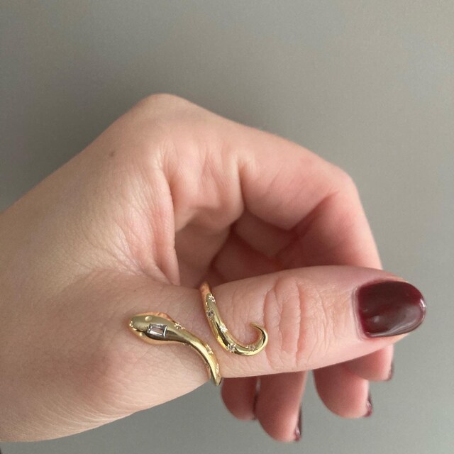 Snake Ring, 925 Sterling Silver Rings, Serpent Ring, 14 Gold Snake Ring, 925 Sterling Silver Rings, Serpent Ring, 14 Gold