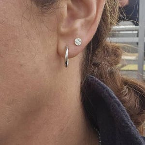 Customer photo, Baseball Stud Earrings