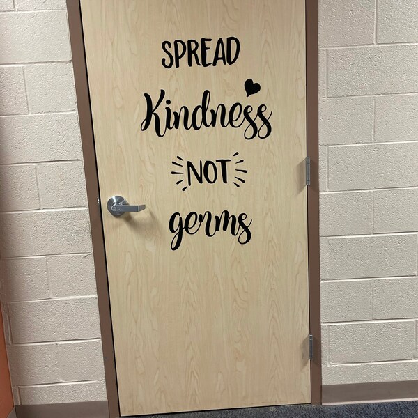 Spread Kindness Not Germs Decal, School Nurse Decor, Nurse Clinic Wall ...