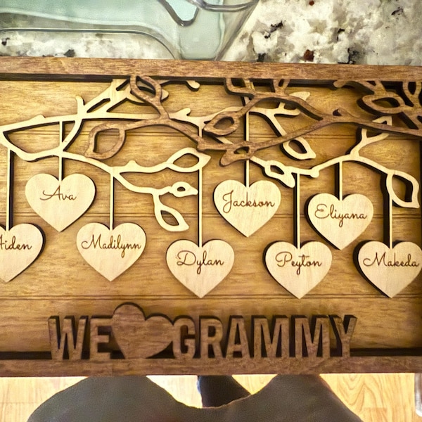 Personalized Goose Wooden Art - Grandma/ Mother's Day Gift Idea - Nana Goose with up to 5 Kids