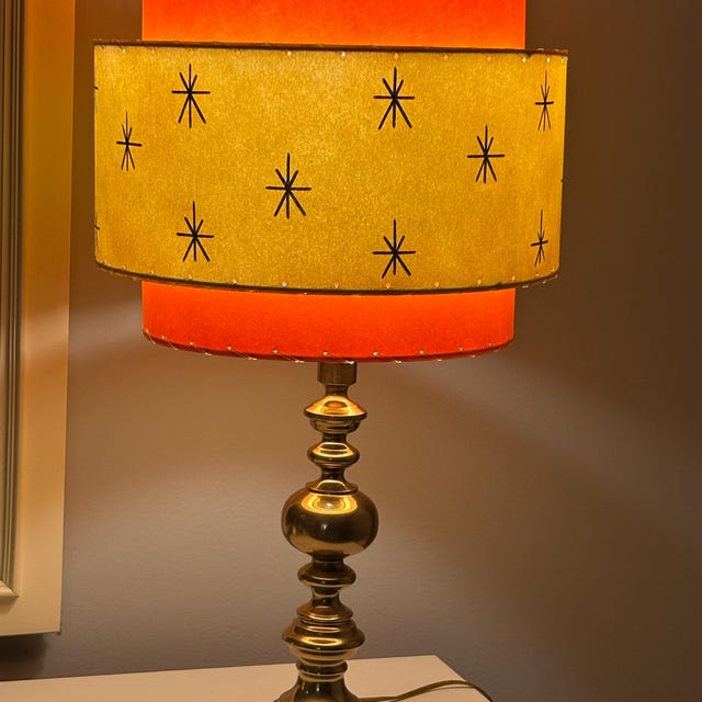 スティール &シェード ：ペーパーバック 2011/3/22 Mid Century Style 3 Tier Fiberglass Lamp Shade Retro Modern 15X11