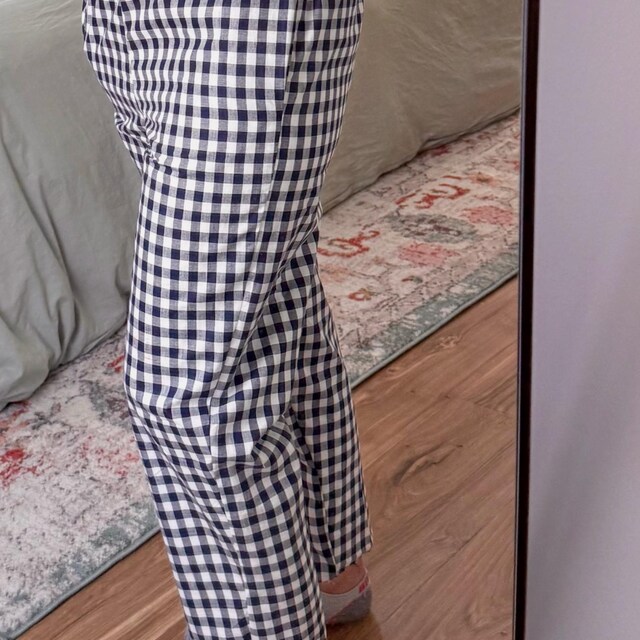Womens Linen Trousers Pants High Waisted Elastic Waistband
