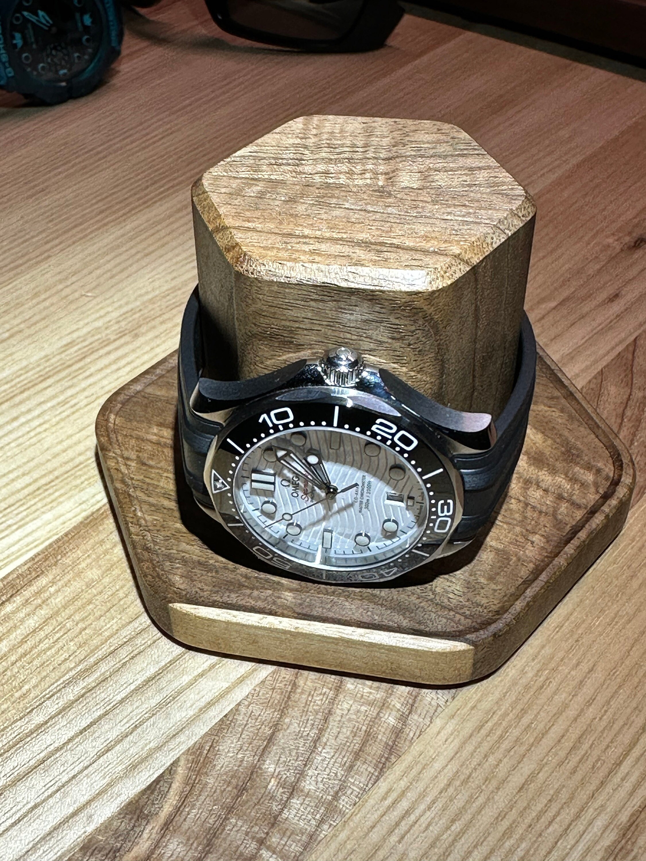 Watch holder for Men | Hexagon Watch Stand - Perfect Christmas gift