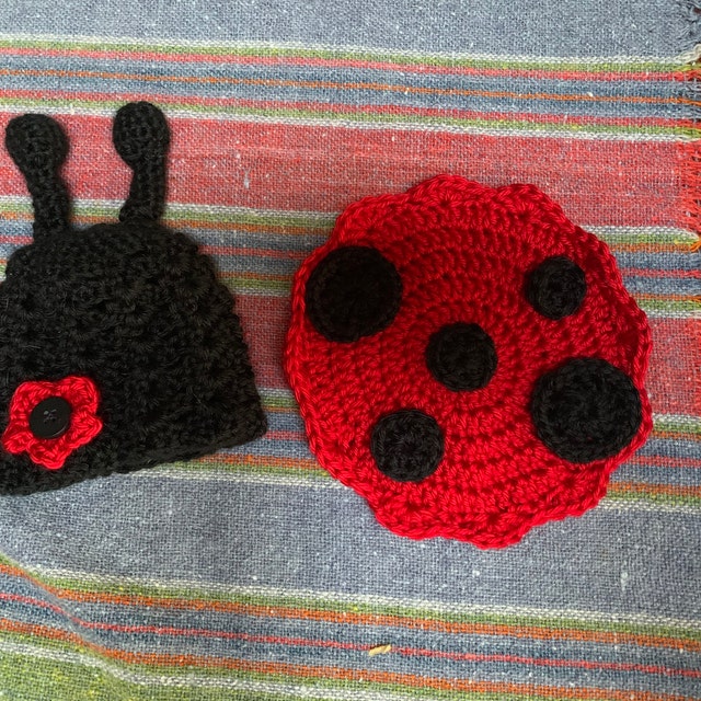 A customer's finished Ladybug and Bunny Newborn Crochet Patterns