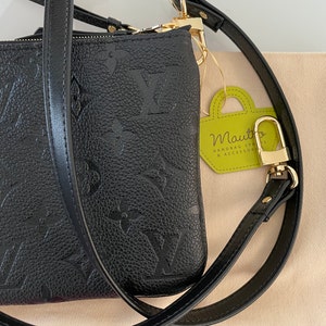 Authentic Brand New Louis Vuitton Leather Shoulder Strap Black, Silver  Hardware