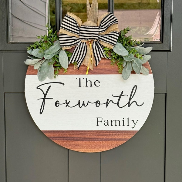 Front Door Decor, Front Door Hanger, Personalized Door Wreath, Door ...