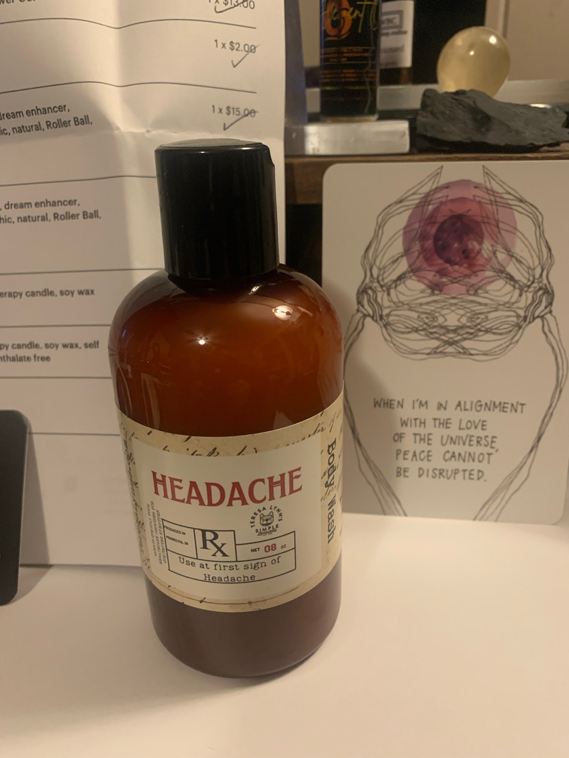 Headache Body Wash, Aromatherapy Shower Gel