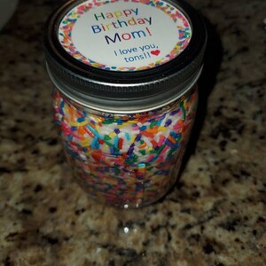 Rainbow Sprinkle Birthday Cake Scented Candle 16 oz Ball Jar FAST FREE SHIPPING 