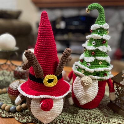 Christmas Crochet Patterns Reindeer Gnome, Christmas Gnome Reindeer ...