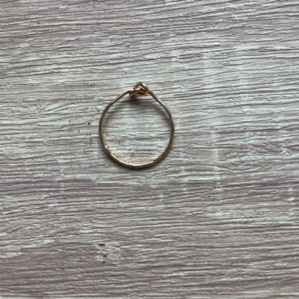 Closed Knot Ring, 14K Gold Fill, Delicate Thin, Durable Thick Style ...