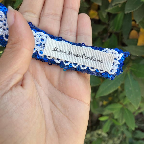 Fabric Sew-on Name Label , Organic Natural Cotton Label, Personalized ...