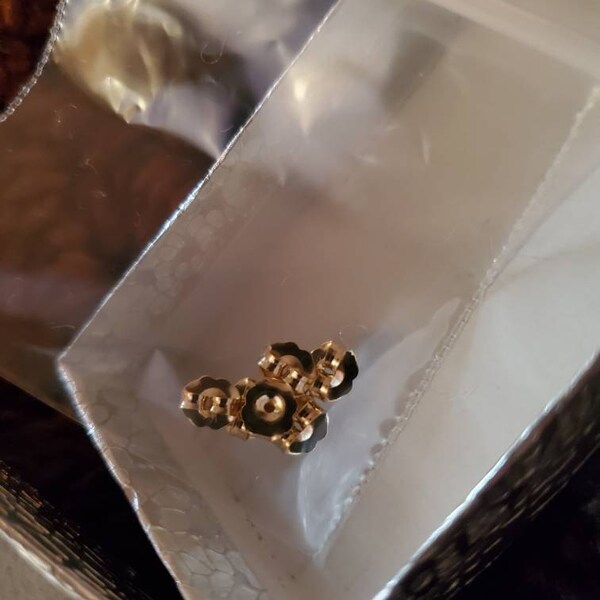 14k Yellow Gold Ball Earrings with Faceted Texture main image 0