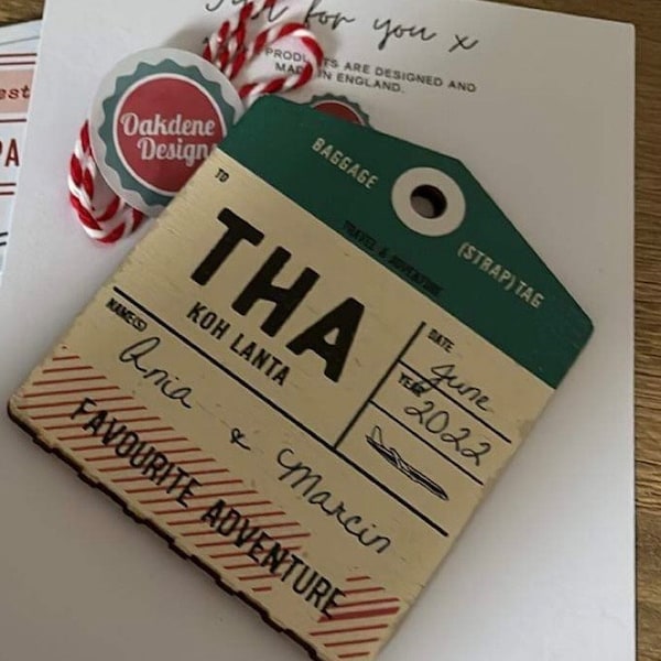 Customisable Christmas Luggage Tag