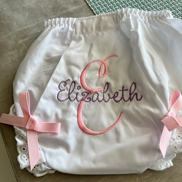 Monogrammed Baby Gifts Personalized Baby Bloomers – Monogrammed