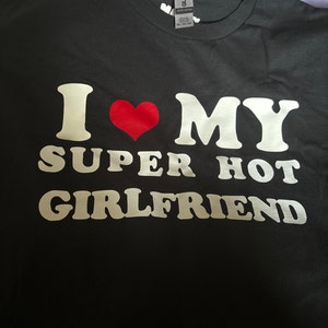 I Love My Girlfriend and Boyfriend Unisex Black T-shirt - Etsy