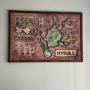 ゼルダの伝説、時のオカリナのハイラルの地図 - 英語またはハイリア語