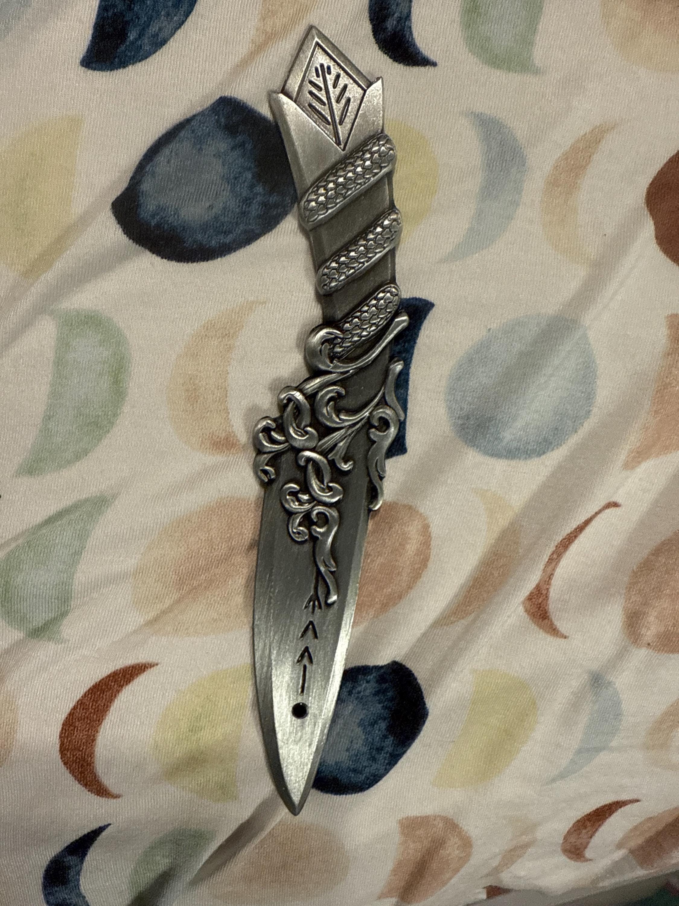 Violet Sorrengail Metal Letter Opener #4 - Replica Item, Officially Licensed The Empyrean, Fourth Wing, Iron Flame, Onyx Storm