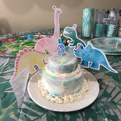Printable Dinosaur Birthday Cake Topper Instant Download - Etsy