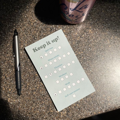 Keep It up Notepad Habit Tracker Notepad Planner Accessory Green and ...