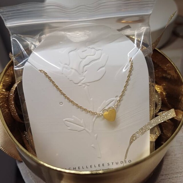 Collana Donna Con Ciondolo Cuore Aperto In Acciaio Inox, Gioiello Romantico E Minimal, Catena Regolabile 50cm - 3