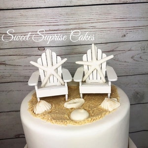 Handcrafted Miniature Adirondack Chair, 2 Chairs Fit on 6 Cake Top ...