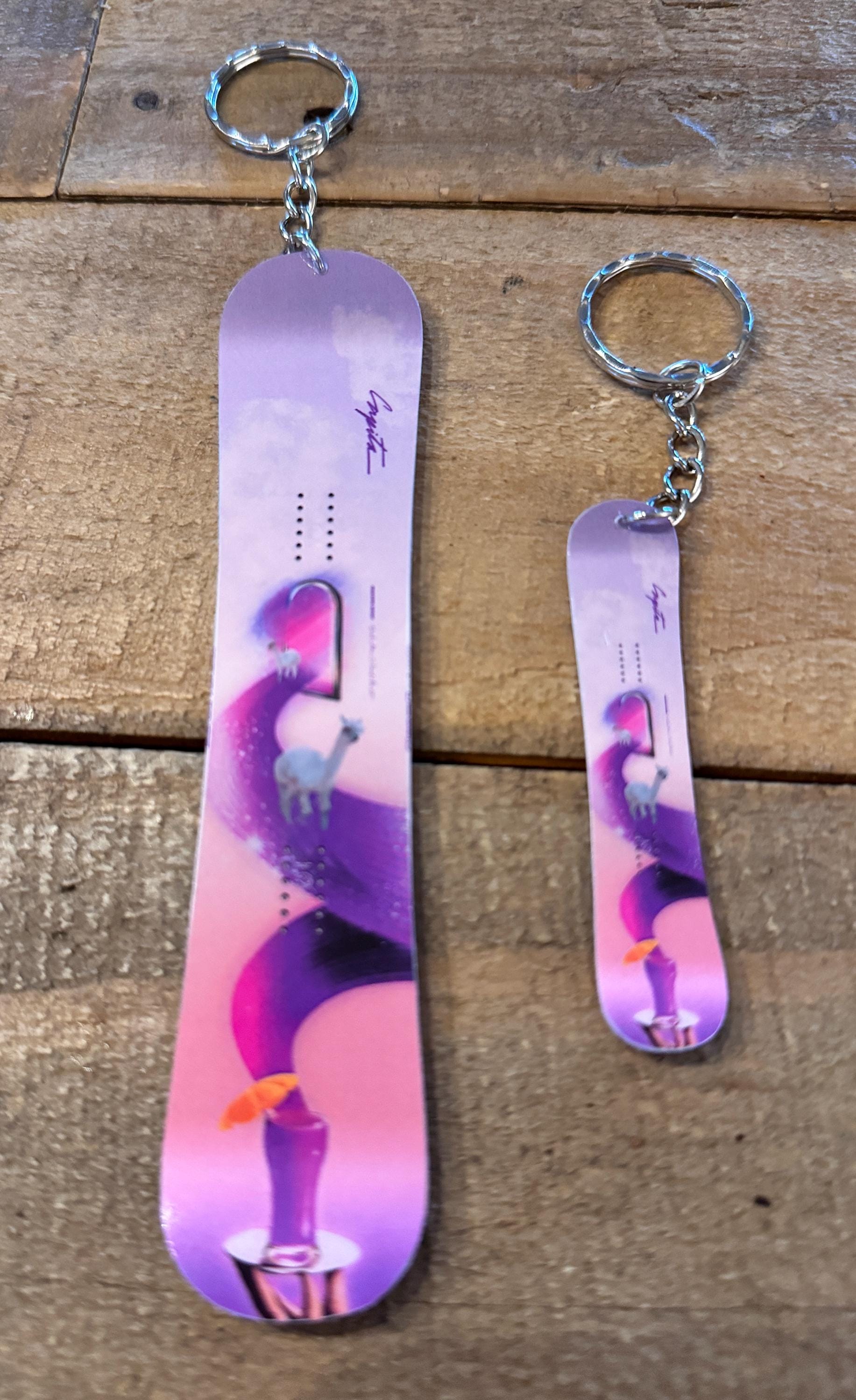 Custom Keychain Snowboard