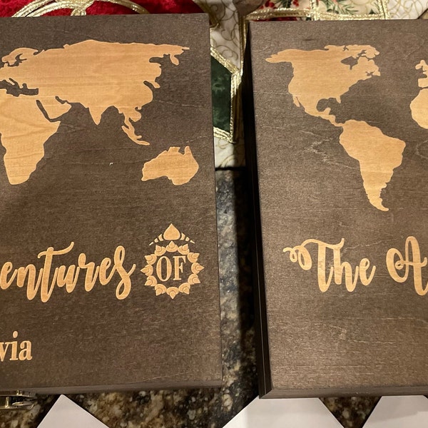 Personalized World Map Wooden Keepsake Box: Adventure Memory Box - Etsy