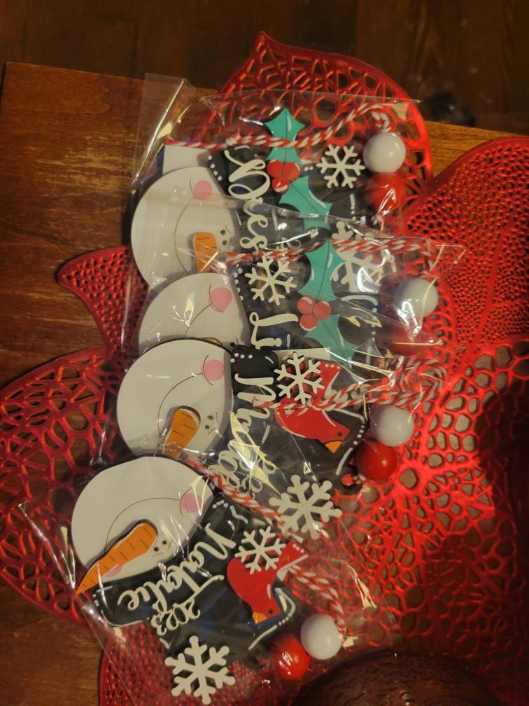 PERSONALIZED snowman ornament, personalized snowman, personalized ornament, Christmas stocking tag, personalized family Christmas snowman