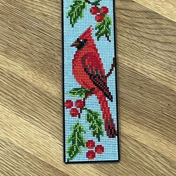 Northern Cardinal Bird Cross Stitch Bookmark Pattern - Christmas ...