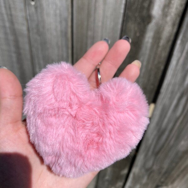 Pygmy Puff Key Chain Pompom Puffy Heart Puffs Keychain - Etsy