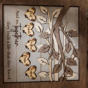 Custom Personalized Skeleton Wooden Sign - Gift Idea For Couple/Family - Sign With Family's Name