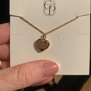 Monogram Heart Pendant Necklace by Gracepersonalized
