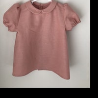 Girls Blouse PDF Sewing Pattern – Peter Pan Collar – Puff Sleeves ...