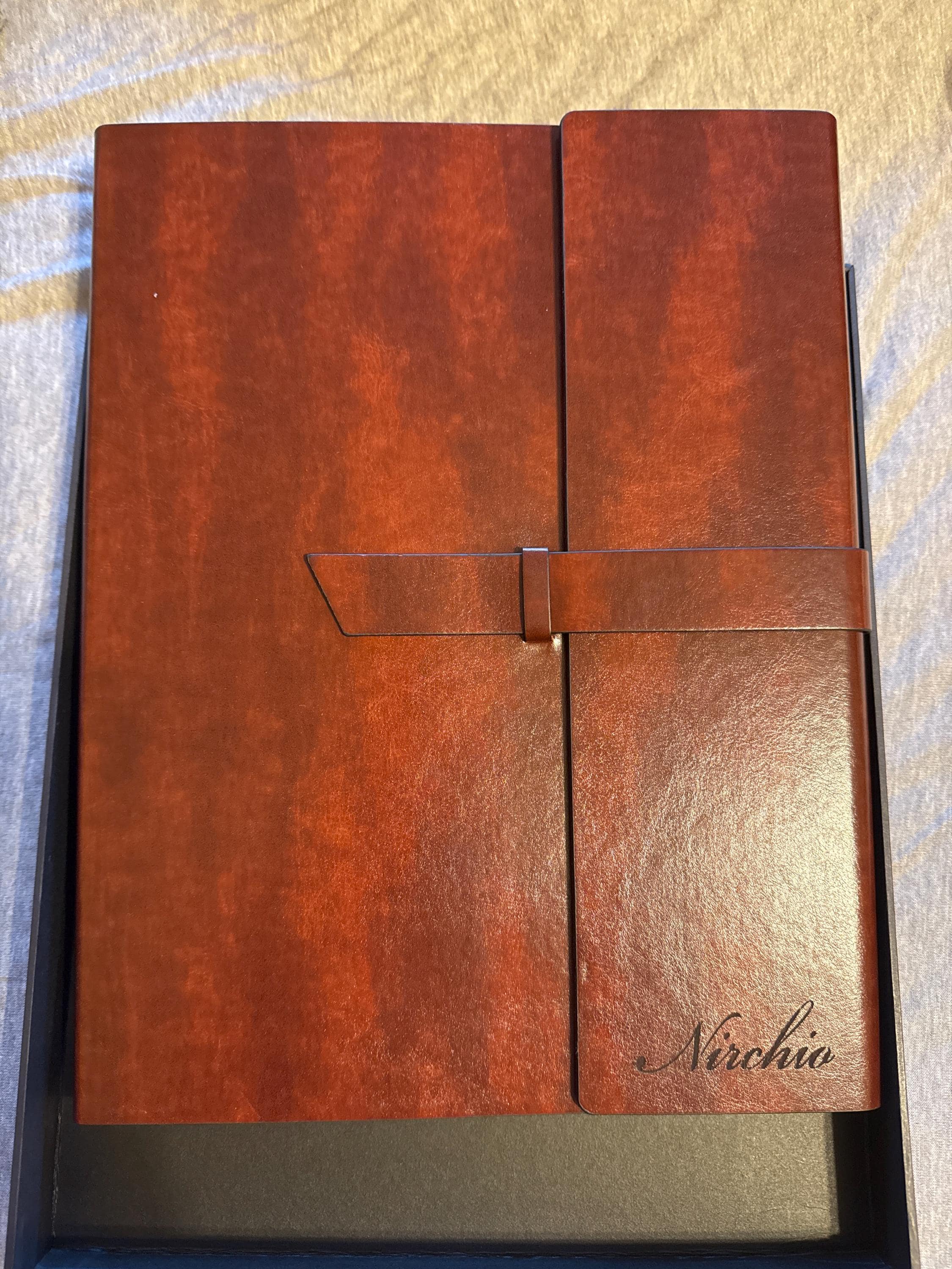 Personalized LEATHER PORTFOLIO Padfolio Notebook Organizer Folder Planner Business Corporate Gifts for Him Dad Men Boyfriend Custom Engraved
