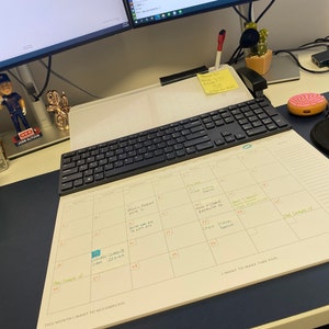 Monthly Desk Calendar Desk Calendar Large Desk Planner Monthly Desk ...