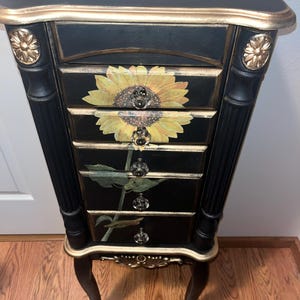 Beautiful Refinished Jewelry & Keepsakes Armoire / Cabinet - SOLD - EXAMPLE ONLY!