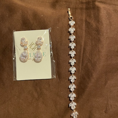 Rose Gold Wedding Jewelry Set for Brides Teardrop Wedding - Etsy